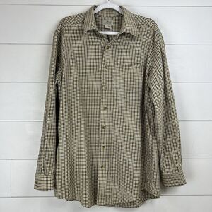 LL‎ Bean Shirt Mens Medium Tall Plaid Button Down Traditional Fit 100% Cotton